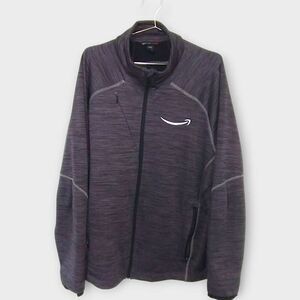 North End Sport Mens‎ Sz XXL Bonded Fleece Jacket Gray Black Sports Activewear